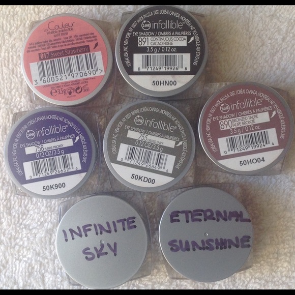 L'Oreal 24hr infallible eye shadow X 7 - Picture 3 of 3